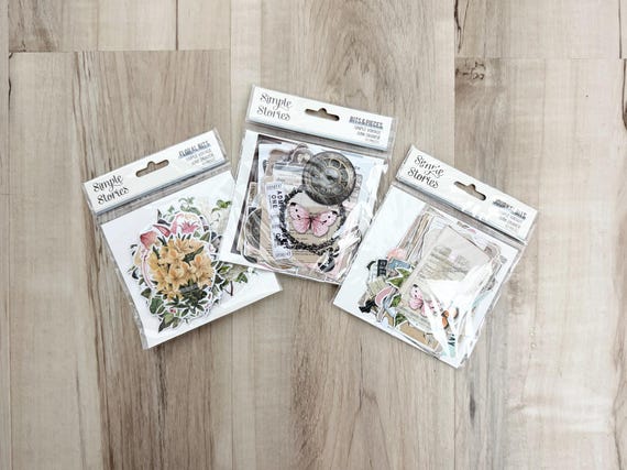 Simple Stories Simple Vintage Junk Drawer Floral Bits, Bits & Pieces or Journal Bits, die cuts