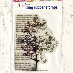 Stampendous Cling Stamp, Tree Poem, Fran Seiford, stamping, card making, scrapbooking, paper crafting, celebration, background, text