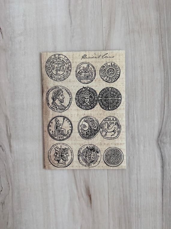 Stamps,Ancient Coins, Clear, Coracreacrafts, 6.625x4.625" set of 10