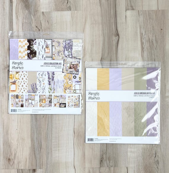 Simple Stories Simple Vintage Lavender Fields Collection or Basics Kit, Scrapbooking, Cardmaking, Journaling, planners