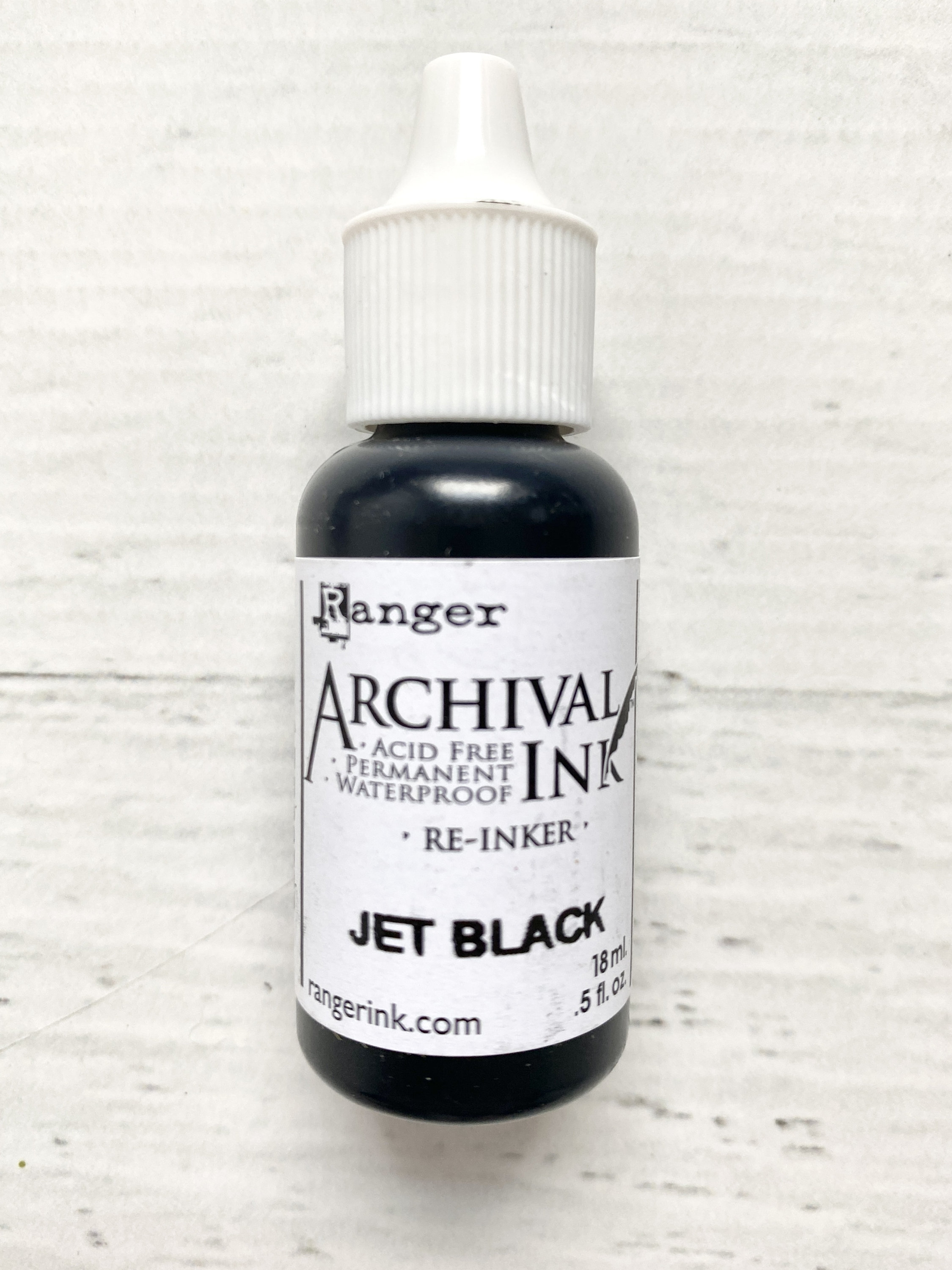 Ranger, Archival Ink, Waterproof Ink, Permanent, Non-Toxic, Reinker, Jet  Black