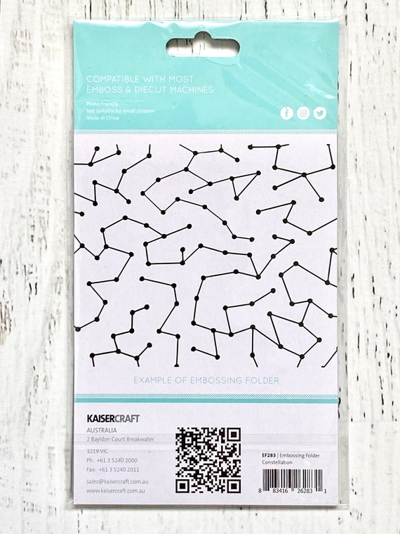 KaiserCraft Woven 4X6" embossing folders, Woven, Metal Plates, or Constellation, mixed media, art journaling, card making, paper crafting
