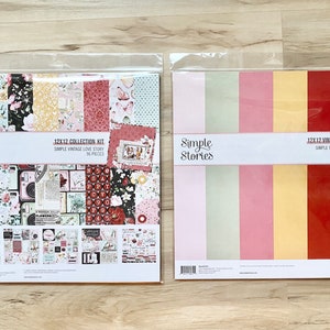 Colección Simple Vintage Love Story o kit básico de Simple Stories, 12 x 12 pulgadas, álbumes de recortes, fabricación de tarjetas, Art Journaling, planificadores, técnicas mixtas