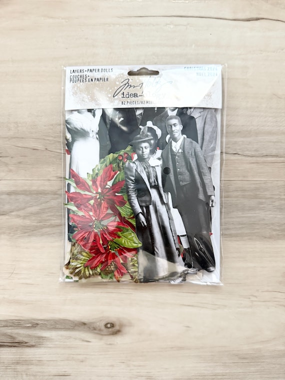 Tim Holtz, Idea-ology, Layers+Paper Dolls Christmas 2024, Vintage style, collage, mixed media, art journaling, altered art, card making