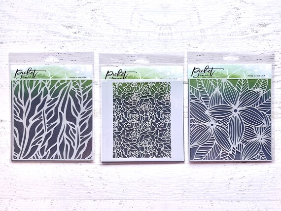 Picket Fence Studios Stencils, plastic, 1/order, paper crafting, card making, art journal, home decor, scrapbooking, painting, mixed media