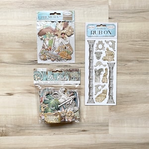 Stamperia Magical Forest Die Cuts (53 st), Rub-ons (11 st) of zelfklevende Ephemera (37 st), kaarten maken, papier knutselen, plakboek, kunsttijdschrift