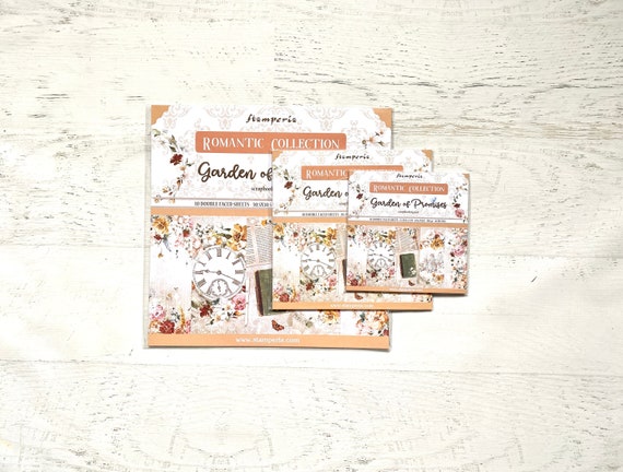 Stamperia Garden of Promises Paper Collection, 12X12, 8x8 or 6x6" size, 10 dbl-sided sheets/pkg, scrapbooking, card making, paper crafting