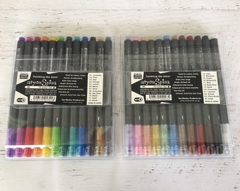 Copic Atyou Spica Glitter Pen Set (12 pens) Sparkling pen, card making, scrapbooking, art journaling and mixed media art, water-based