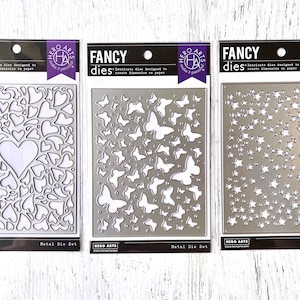 Hero Arts Rahmen Fenster auf Liebe, Schmetterlingskonfetti oder Sternkonfetti, Fancy Dies, Journaling, Kartenherstellung, Scrapbooking, Papierbasteln