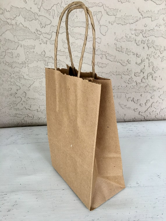 Recycled Paper Bags with Handle 9x3x13 Inches - 140 GSM - Eco Bags India