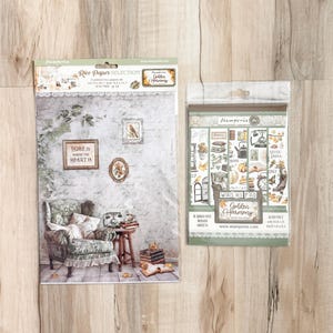 Papel de arroz o bloc washi Golden Harmony de Stamperia, scrapbooking, fabricación de tarjetas, manualidades con papel, junk journaling, técnicas mixtas, art journaling