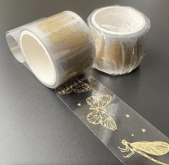 Golden Butterflies & Fairies, PET Tape, 2 x78.7" roll, gold, paper crafting, card making, junk journaling