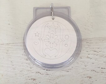 Miniálbum de cartón, circular, blanco, para scrapbooking, 12 páginas, 10,8 cm de diámetro, para bebé, álbum de fotos, diario artístico, manualidades con papel, encuadernado con anillas.