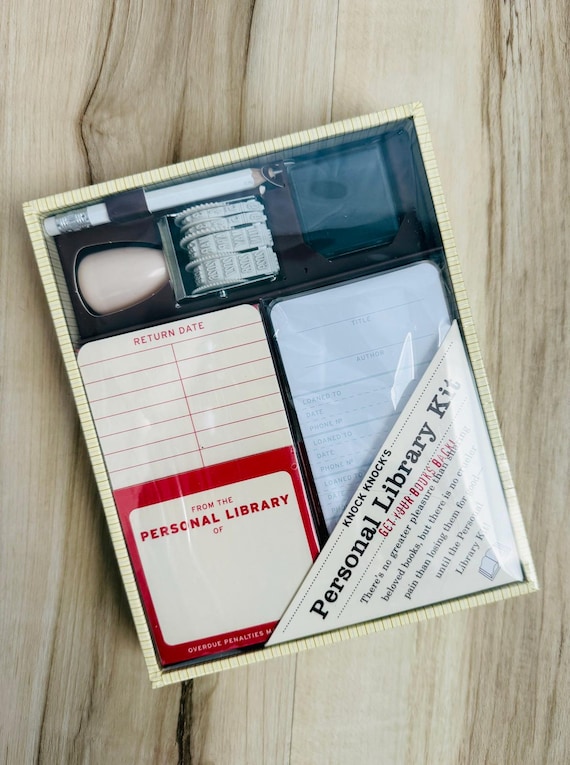 Personal Library Kit, DIY tools and supplies, stamp, cards, ink and more
