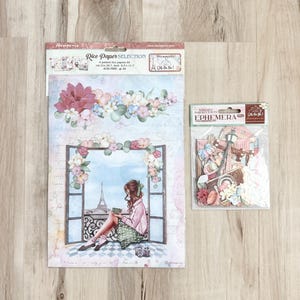 Paquete de papel de arroz "Crea la felicidad" de Stamperia (6 hojas) o efímeras adhesivas (32 piezas), tarjetas, manualidades de papel, álbumes de recortes, diarios artísticos
