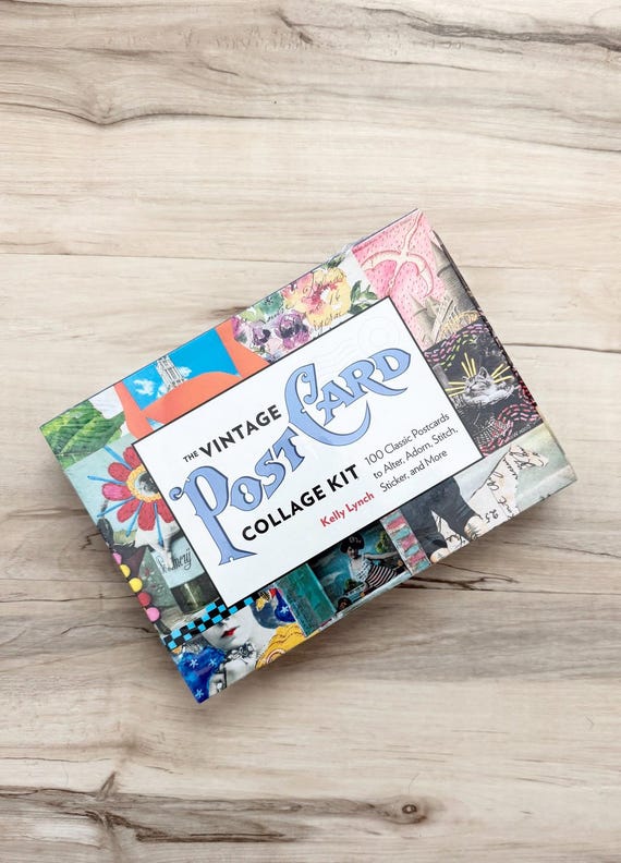 The Vintage Post Card Collage Kit, 100 Classic Cards, Junk Journaling, Ephemera