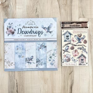 Stamperia Create Happy Dewdrops Paper Collection, 12 x 12" of hout lasergesneden, Vicky Papaouiannou, scrapbooking, kaarten, papier knutselen, winter