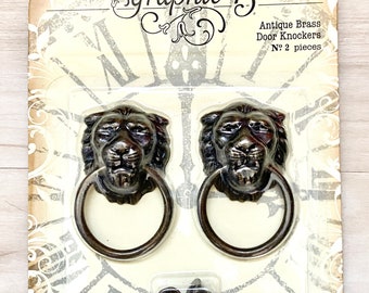 Graphic 45 Metal Embellishments, Ornate Metal Keyholes, Antique