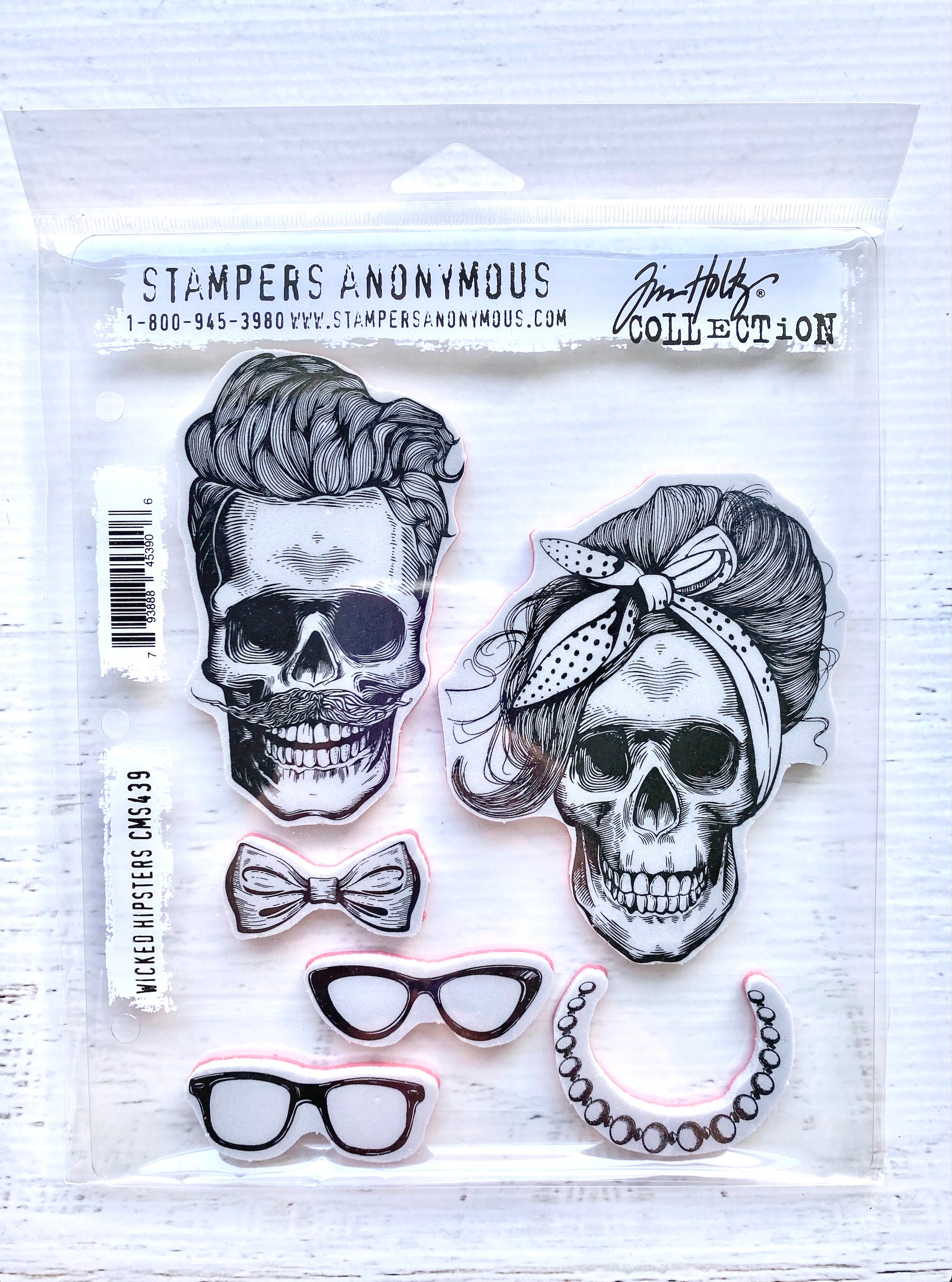 Stampers Anonymous Tim Holtz Cling Rubber Stamps Wicked Hipsters