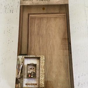 Tim Holtz idea-ology Vignette Trays, pkg of 2 (2 sizes), wood, for mixed media, paper crafting, altered art, Halloween home decor, frame