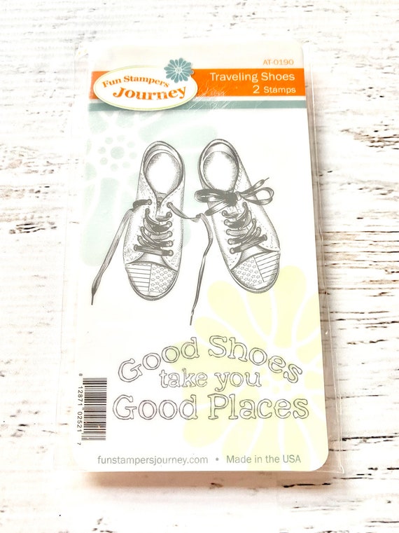 Spellbinders Stamp Set, Traveling Shoes or Roll With It, ATC size, scrapbooking, card making, paper crafting, mixed media, art journaling