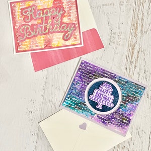 Tarjetas de celebración/cumpleaños, paquete de 2, 4,25X 5,5", envíe algunos deseos de cumpleaños, regalos, feliz cumpleaños, interior en blanco con sobre a juego