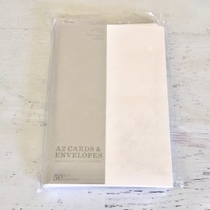 Darice blank cards and envelope set,white, 50 cards/envelopes, paper crafting, card making, premium heavy weight cardstock, scored, 4X5