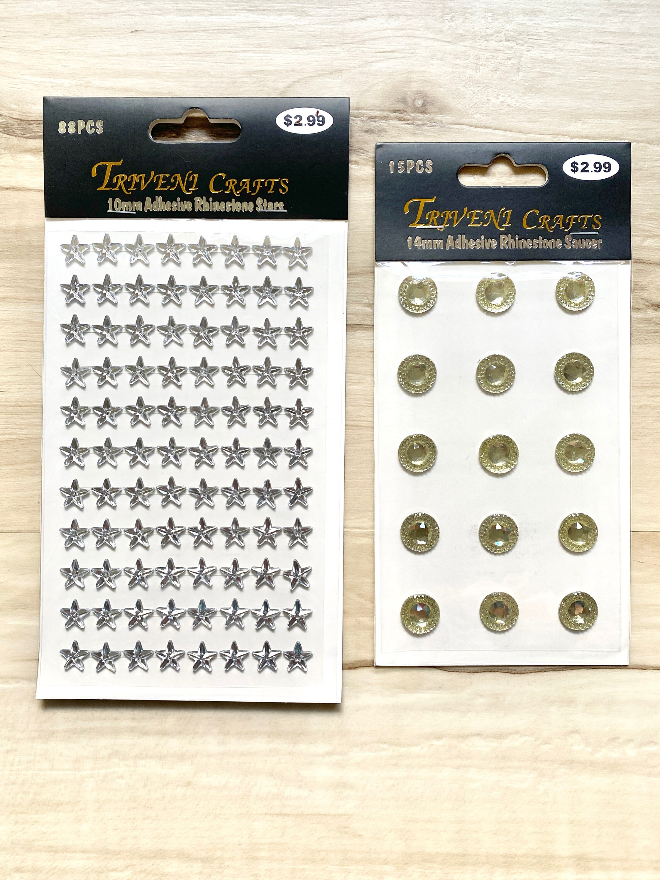 3-6mm Adhesive Rhinestones - Blue – Triveni Crafts