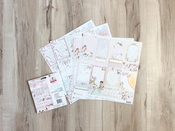 Prima  Love Notes 6x6 Paper Pad or 12x12 Paper Pack, paper crafting, junk journaling