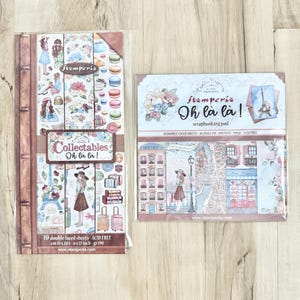 Colección de papel Stamperia Create Happiness Oh La La! 8X8 o coleccionables, scrapbooking, fabricación de tarjetas, manualidades con papel, diario, parisino