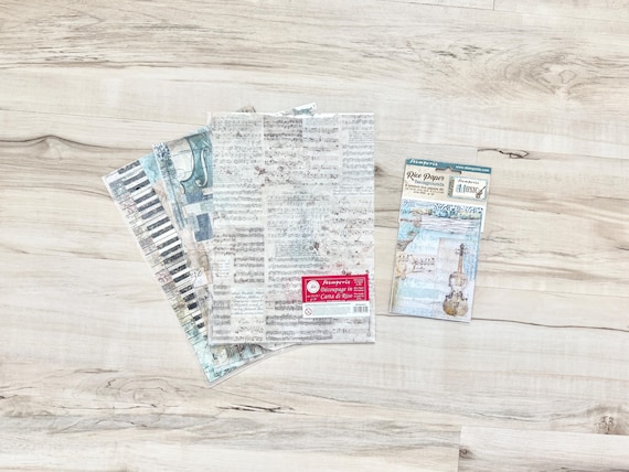 Stamperia Music A4 Rice Paper 3 design set or A6 design sets, decoupage, scrapbooking, card making, paper crafting, mixed media, journaling