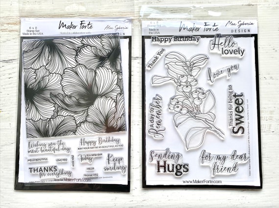 Mit-1-Hintergrund Gummi-Stempel Set – Kreative Stempel Für Karten & Scrapbooking