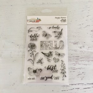 Juego de sellos Simple Stories Simple Vintage Botanicals Love Life, planificadores, fabricación de tarjetas, manualidades con papel, álbumes de recortes, estampados,