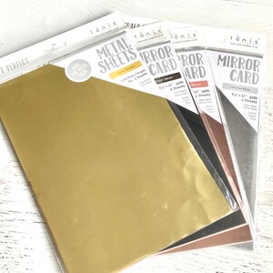 Mirror Card if finished in a High Gloss film.  This pack contains 5 sheets of 8.5" x 11". Mirror Card  is created using a high-quality film in a variety of vibrant and unique colours. Available in a high gloss shine and a soft satin effect