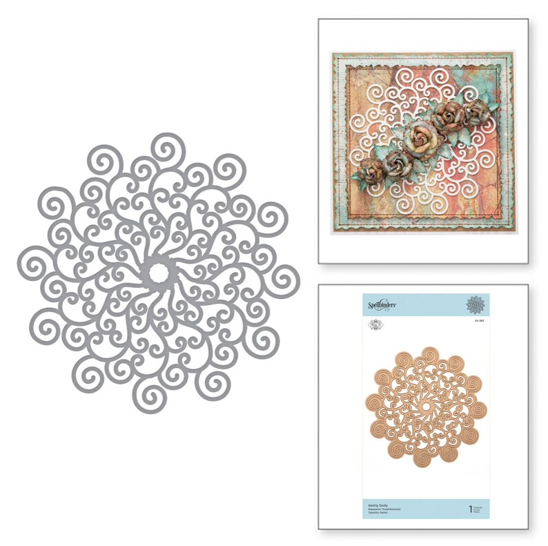 paper crafting cut and emboss holiday scrapbooking card making 1 per pkg Spellbinders Shapeabilities Swirly Doily die snowflake
