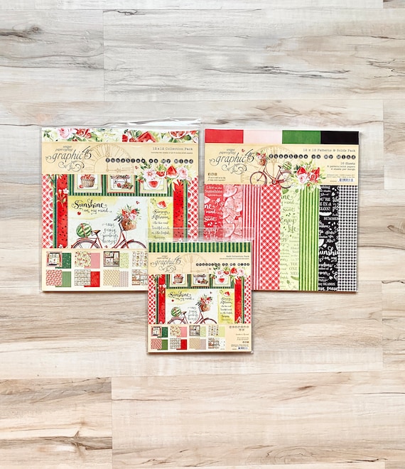 A-5237 NEW Graphc 45 Sunshne On My Mnd Handmade Paper Embellshments