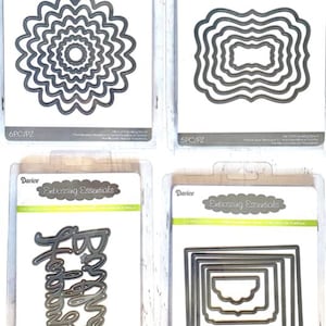 Darice Dies, book pages, rectangles, Happy Birthday, or Wavy Circle, cards, paper crafting, frame