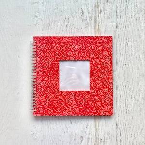 Álbum de recortes en blanco, encuadernado en espiral, 11 páginas, para fotos, escritura, diario, ilustración, planificación, miniálbum, ranura para fotos en el frente