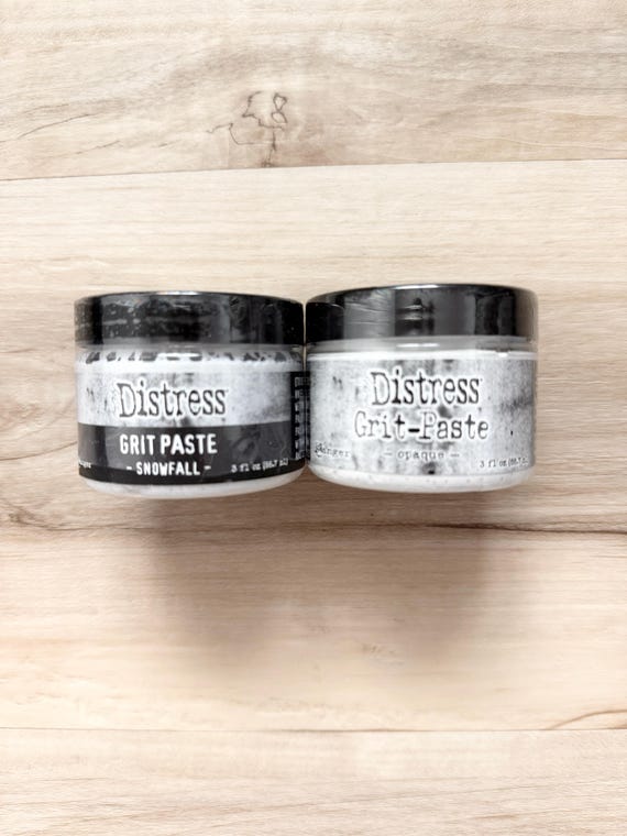 Tim Holtz Distress Grit paste Snowfall or Opaque, 3 oz ea, Christmas, paper crafting, mixed media, scrapbooking, journaling, altered art