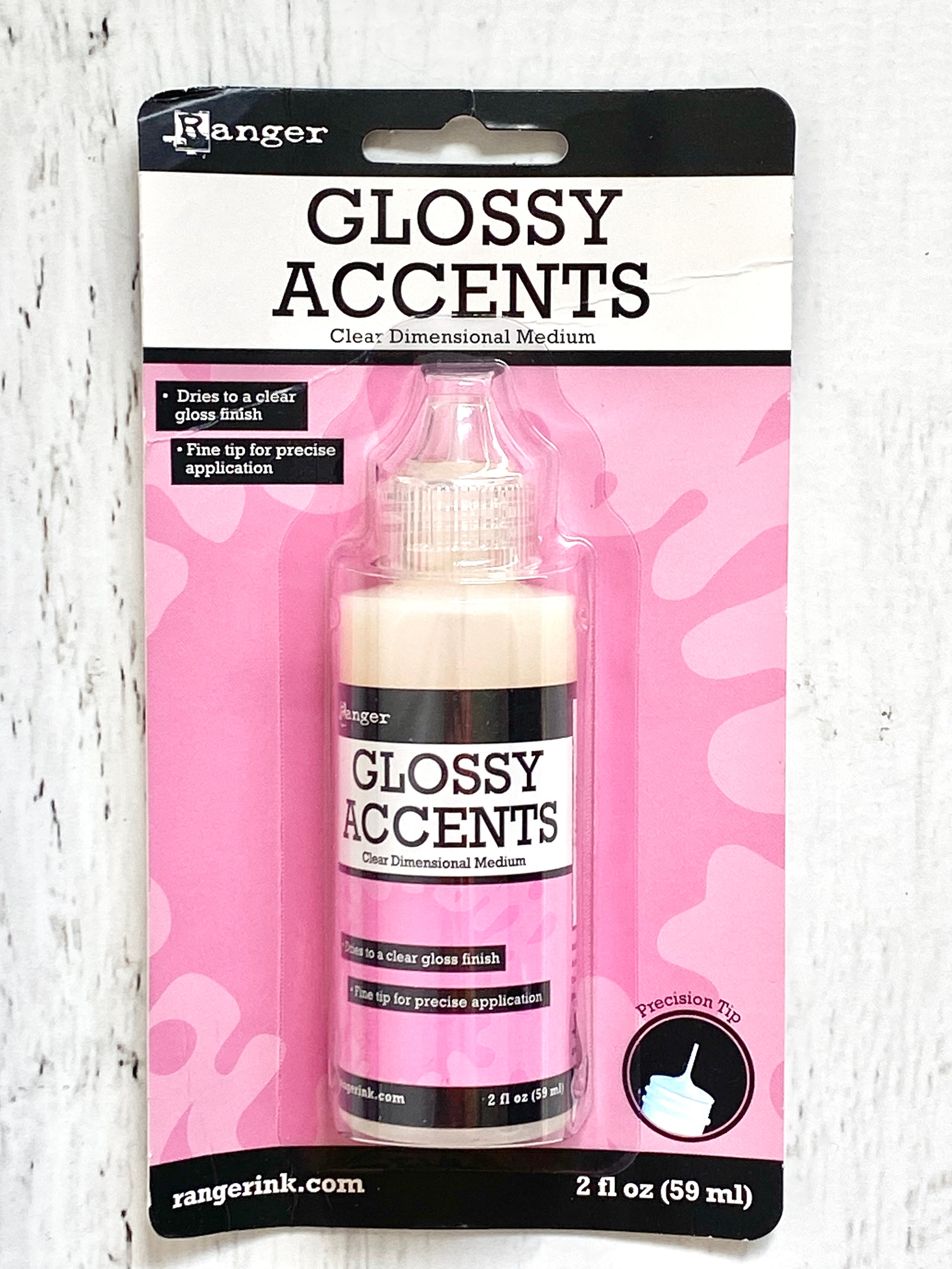 Ranger Glossy Accents Clear Dimensional Medium .5 fl. oz./18 ml - Sunny  Studio Stamps