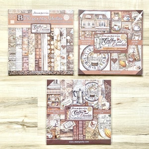 Stamperia Kaffee- und Schokoladenkollektion, 12X12 ", 22 einseitig, 10 dbl-seitig oder 10 dml-seitiges maxi bkg, scrapbook, Kartenherstellung, Papierhandwerk