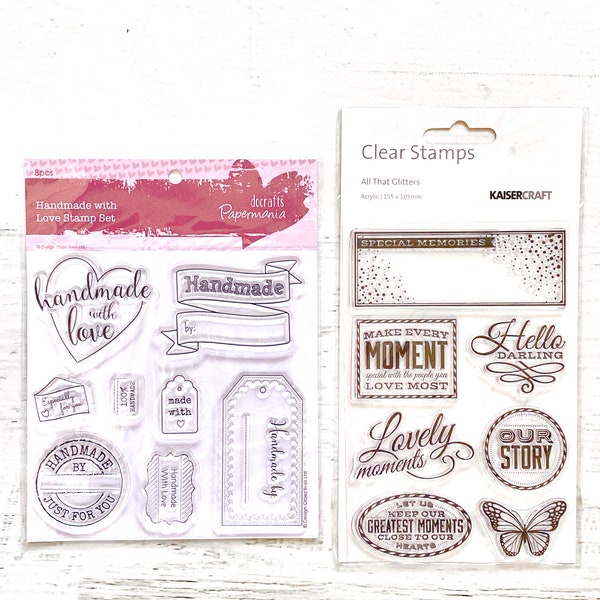 KaiserCraft All That Glitters or Do Crafts Papermania clear stamp set, card making, scrapbooking, paper crafting, art journal, mixed media