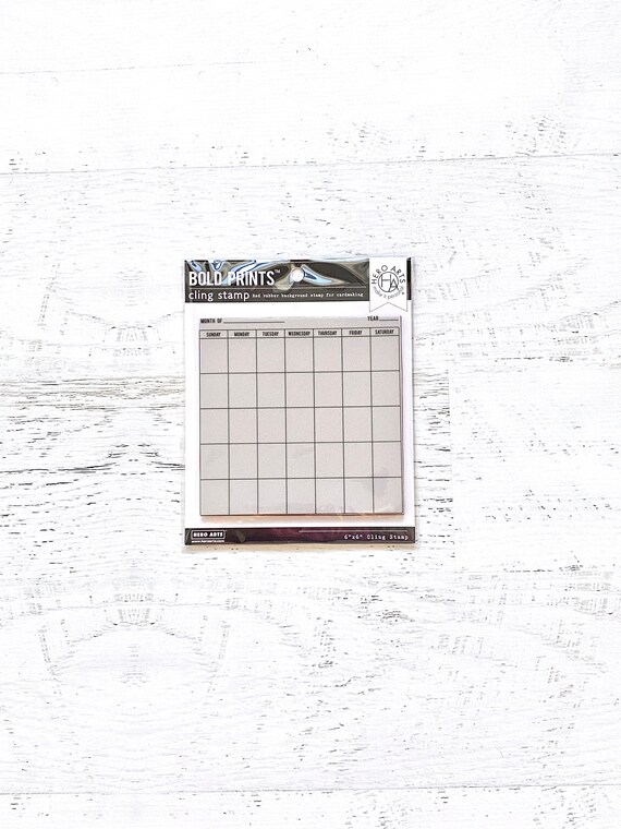 Hero Arts Cling Stamp, Calendar Bold Prints, 6x6" stamping, card making, scrapbooking, paper crafting, planner, week, month, year, holiday