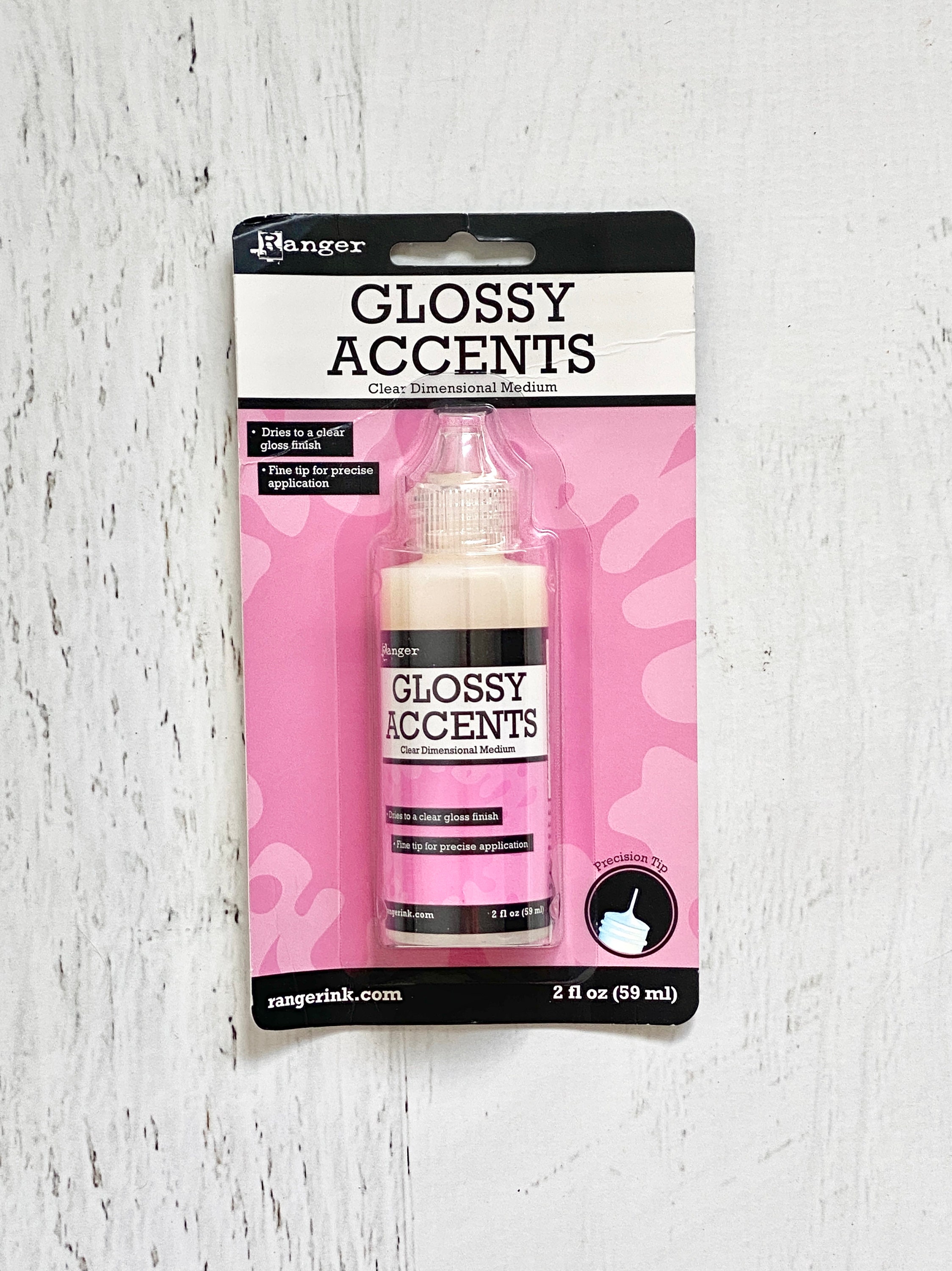 Glossy Accents, Large Bottle, 2 Oz, RANGER Inkssentials Glossy