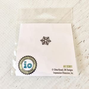 Impression Obsession, io, Schneeflocke, A13381, Stempel, für Kartenherstellung, Scrapbooking, Art Journaling, Mixed Media, Paper Crafting