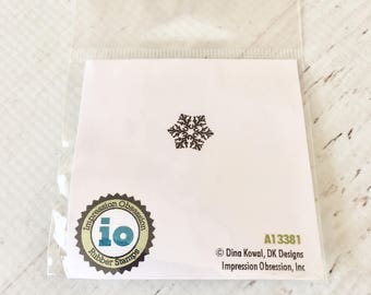 Impression Obsession, io, Snowflake, A13381, stamp, for cardmaking, scrapbooking, art journaling, mixed media, paper crafting