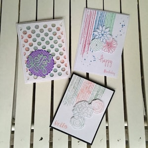 Tarjetas de felicitación, 3, 4 1/4 X 5 1/2 pulgadas, Hola, Para ti y Feliz cumpleaños, Interior en blanco, personalizable para mensaje en el interior, para regalo, tarjeta de notas