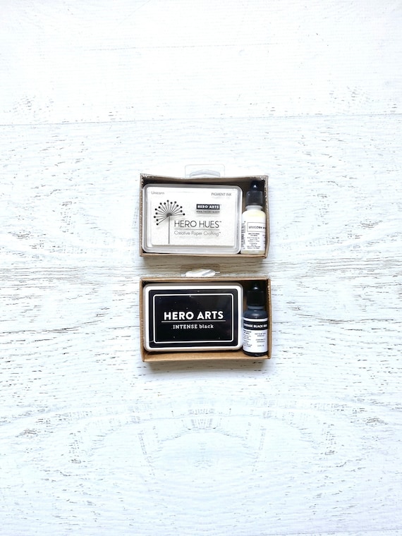 Hero Arts Unicorn White Pigment or Intense Black Stamp Pad and Re