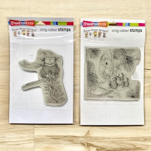 Stampendous Cling Stamp, Breezy Pine oder Singers, Weihnachtshaus-Maus, Ellen Jareckie, Kartenherstellung, Scrapbooking, Papierbasteln