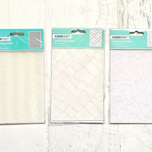 KaiserCraft Woven 4X6&quot; embossing folders, Woven, Metal Plates, or Constellation, mixed media, art journaling, card making, paper crafting